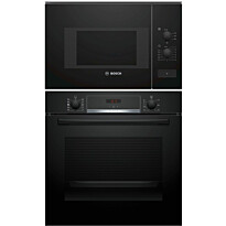 Uuni ja mikroaaltouuni Bosch HQA534BB3-BFL520MB0, musta