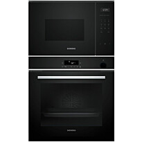 Uuni ja mikroaaltouuni Siemens HR532GBS3-BF555LMB1, musta