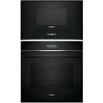Uuni ja mikroaaltouuni Siemens HB772A1B1-BF722R1B1 iQ700, musta