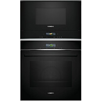 Uuni ja mikroaaltouuni Siemens HB772A1B1-BF722L1B1 iQ700, musta