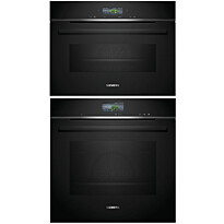 Uuni ja mikroaaltouuni Siemens HR736G1B1-CM724G1B1, musta