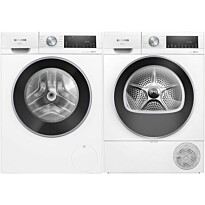 Pesukone ja kuivausrumpu Siemens WG44G2FKDN-WQ42G20KDN iQ500, 119.6cm, 9/9kg, valkoinen
