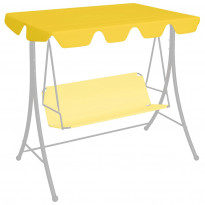 Vaihtokatos puutarhakeinuun keltainen 226x186 cm 270 g/m²