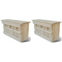 Varpusen pesälaatikko 2 kpl puu 44x15,5x21,5 cm