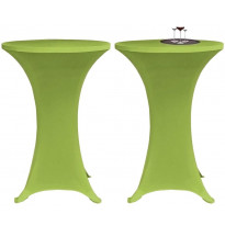 Venyvä pöydänsuoja 2 kpl 70 cm vihreä