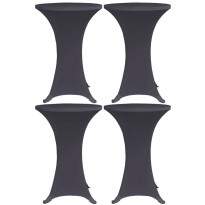 Venyvä pöydänsuoja 4 kpl 80 cm antrasiitti