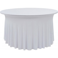 Venyvät pöytäliinat 2 kpl helmalla 150 x 74 cm valkoinen