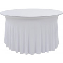 Venyvät pöytäliinat 2 kpl helmalla 180 x 74 cm valkoinen