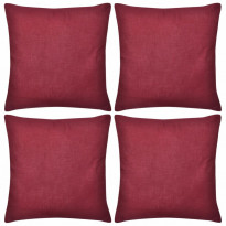 Viininpunainen tyynynpäällinen puuvilla 4kpl 50 x 50 cm