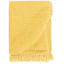 Viltti puuvilla 160x210 cm sinapinkeltainen