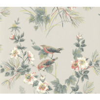 Tapetti 1838 Wallcoverings Rosemore, harmaa, 0,52x10,05m