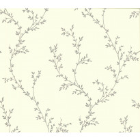 Tapetti 1838 Wallcoverings Milton, valkoinen/hopea, 0,52x10,05m
