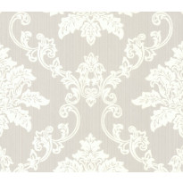 Tapetti 1838 Wallcoverings Hampton, harmaa/valkoinen, 0,52x10,05m