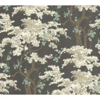 Tapetti 1838 Wallcoverings Harewood Foil, kiiltävä/hopea, 0,52x10,05m