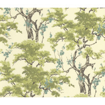 Tapetti 1838 Wallcoverings Harewood, vihreä/beige, 0,52x10,05m