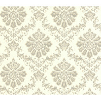 Tapetti 1838 Wallcoverings Broughton, valkoinen/harmaa, 0,52x10,05m