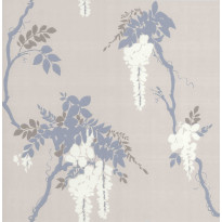 Tapetti 1838 Wallcoverings Leonora, beige/harmaa, 0,52x10,05m