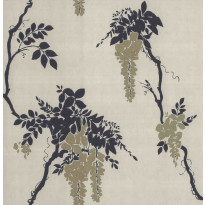 Tapetti 1838 Wallcoverings Leonora, beige/kulta, 0,52x10,05m