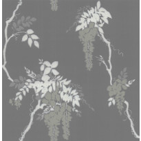 Tapetti 1838 Wallcoverings Leonora, harmaa, 0,52x10,05m