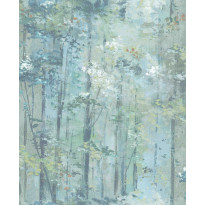 Tapetti 1838 Wallcoverings Glade, turkoosi, 0,52x10,05m