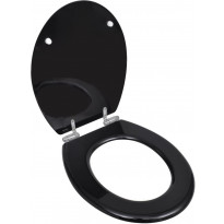 WC-istuimen kansi soft-close MDF yksinkertainen muotoilu musta