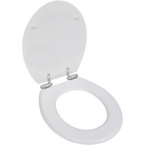 WC-istuimen kansi soft-close MDF yksinkertainen muotoilu valkoinen