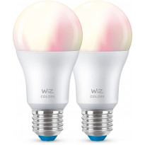 LED-älylamppu WiZ A60 Color, Wi-Fi, 8W, E27, 2kpl/pkt