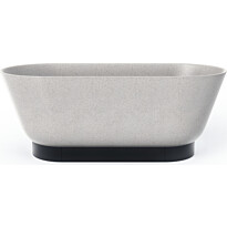 Kylpyamme Woodio Flow Linen Gloss, 1600x700mm, greige, eri vaihtoehtoja