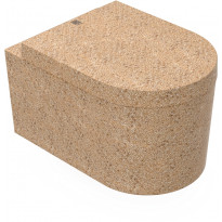 Seinä-WC-istuin Woodio Block Natural, puu