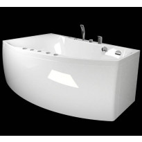 Kylpyamme Westerbergs Ocean 160R 2.0, akryyli, valkoinen, oikea