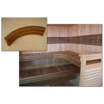 Etulaudan kulmakaari, pyöristetty, 150x500mm, radiatamänty