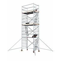 Alumiiniteline Tikli Jumbo 9900-6P, tasokorkeus 6.5m, 250x135cm