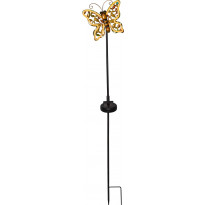 Aurinkokennokoristevalaisin Star Trading Linny Butterfly, 800x180x110mm, pronssi