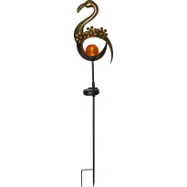 Aurinkokennokoristevalaisin Star Trading Melilla Bird, 780x180x110mm, pronssi