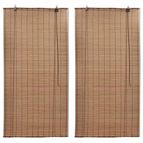 Bambu rullaverhot 2kpl 120 x 220 cm ruskea