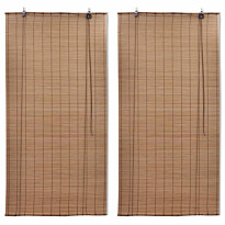 Bambu rullaverhot 2kpl 120 x 220 cm ruskea