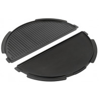 Grillauslaatta Big Green Egg puolikas L-grillille, valurauta, musta
