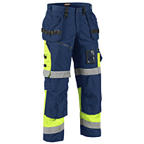 Riipputaskuhousut Blåkläder 1508 Highvis, sininen/keltainen