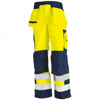 Riipputaskuhousut Blåkläder 1533 Highvis, keltainen/sininen