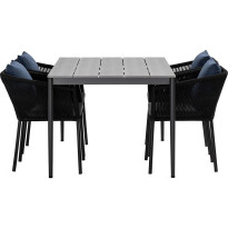 Ruokailuryhmä Zaide 150cm + 4 Reynas ruokatuolia