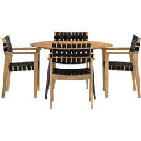 Ruokapöytä Palmona 120cm pyöreä + 4 Gordons karmituolia