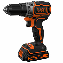 Akkuporakone Black+Decker BL186KB, 18V, 2x1.5Ah akuilla