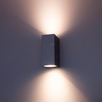 LED-seinävalaisin FTLIGHT Diva, GU10, IP44, tummanharmaa