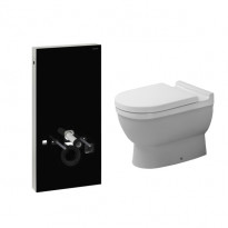 Seinä WC-paketti Duravit Starck3, Geberit Monolith musta