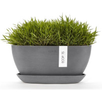 Kukkaruukku aluslautasella Ecopots Sofia, 30cm, eri värejä