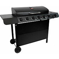 Kaasugrilli Dose Barbeque, 6 poltinta sivukeitin, musta