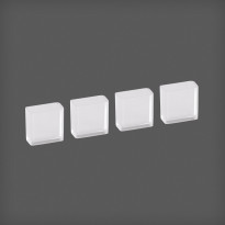 Telinejalat Elfa Classic 20x10x20mm, 4 kpl läpikuultava