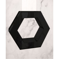 Vedin musta kuusikulmainen hexagonal