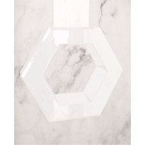 Vedin valkoinen kuusikulmainen hexagonal