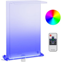 Uima-altaan suihkulähde RGB LED-valoilla, akryyli, 51cm